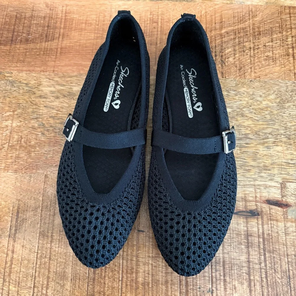 Skechers Cleo 2.0 Mary Jane Shoes Women’s Size 6.5M Black EUC - Picture 3 of 12
